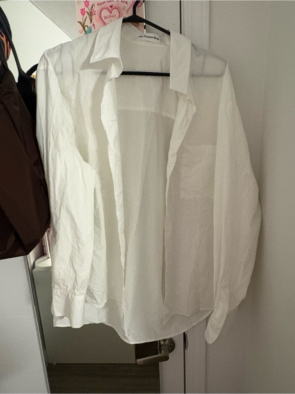The Frankie Shop White Lightweight Shirt Jacket